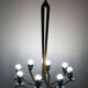 Lustre en laiton du milieu du siècle production italienne, années 1950
