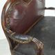 Leather bistro bench