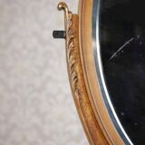 Early 20th Century Vanity Veneered with Karelian Birch with Oval Mirror, 1950s