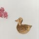 Golden brass ashtray duck