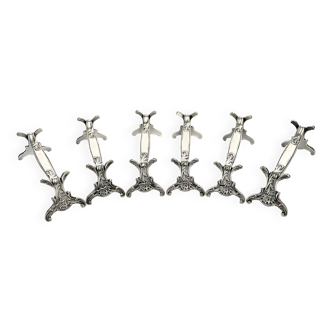 6 knife rests, "Chrysanthemum" model, from Maison Christofle