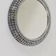 Round Wall Mirror in Bakalowits Style with Faceted Crystal & Chrome Lighting, 1960s