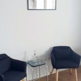 Bauhaus style chrome side table