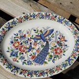 Vintage Peacock dish or large plate 47 cm
