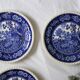Set of 6 flat plates Villeroy and Boch, blue Rusticana model, vintage
