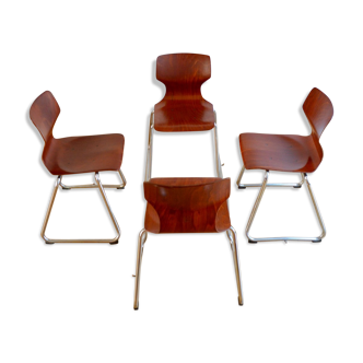 Suite of 4 chairs for Pagholz