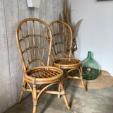 Pair of rattan chairs