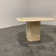 Table basse en travertin vintage et tables d'appoint, années 1980
