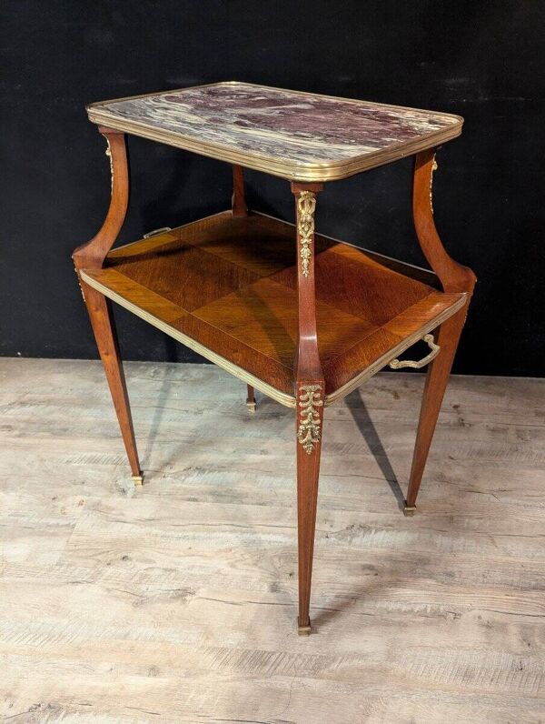 Table à Thé Louis XVI En Marqueterie