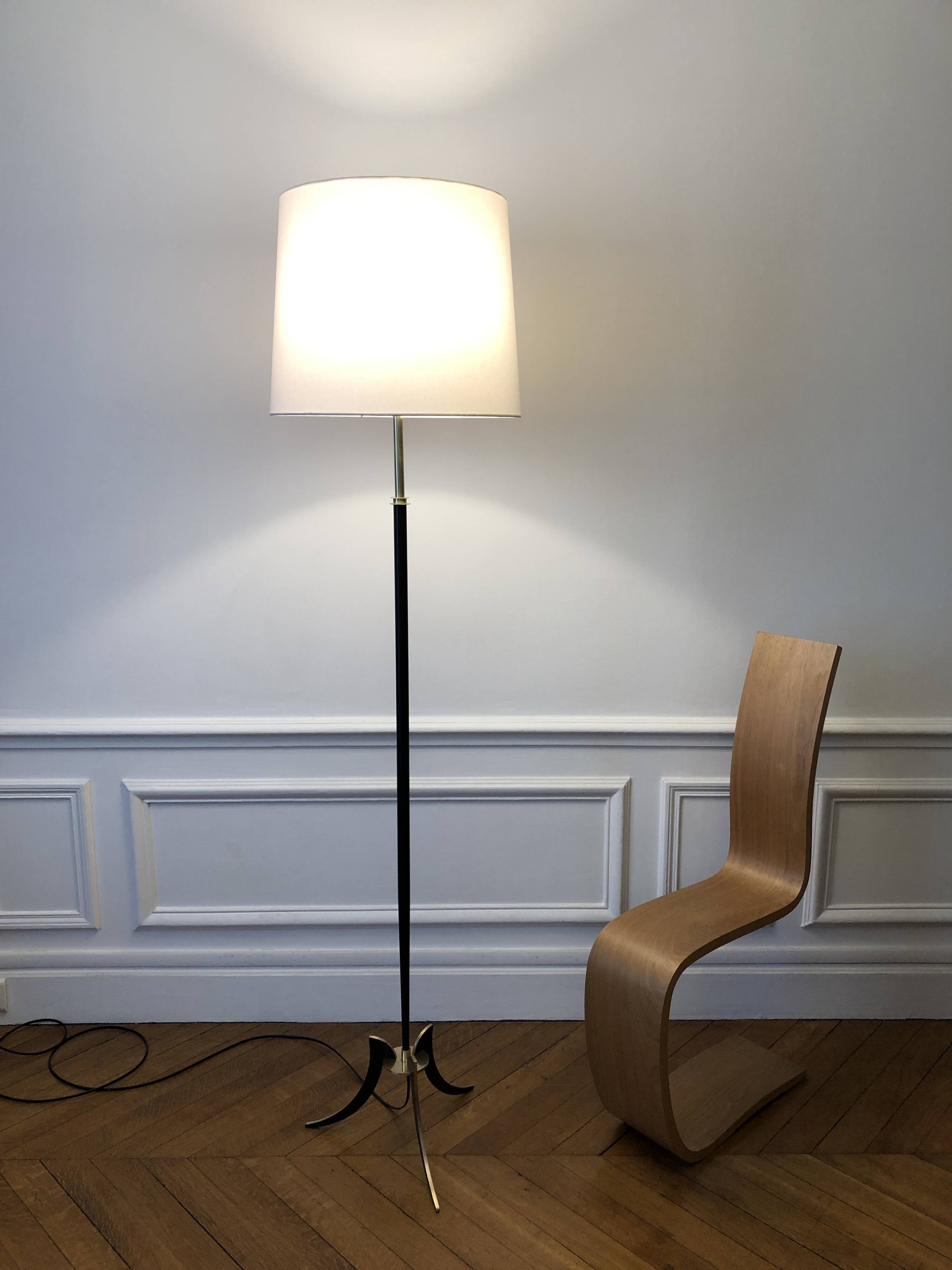 Lunel style tripod floor lamp from the 1950s - 1960s.