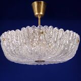 1960s Orrefors Carl Fagerlund Brass & Crystal ‘Embassy’ Pendant Lamp