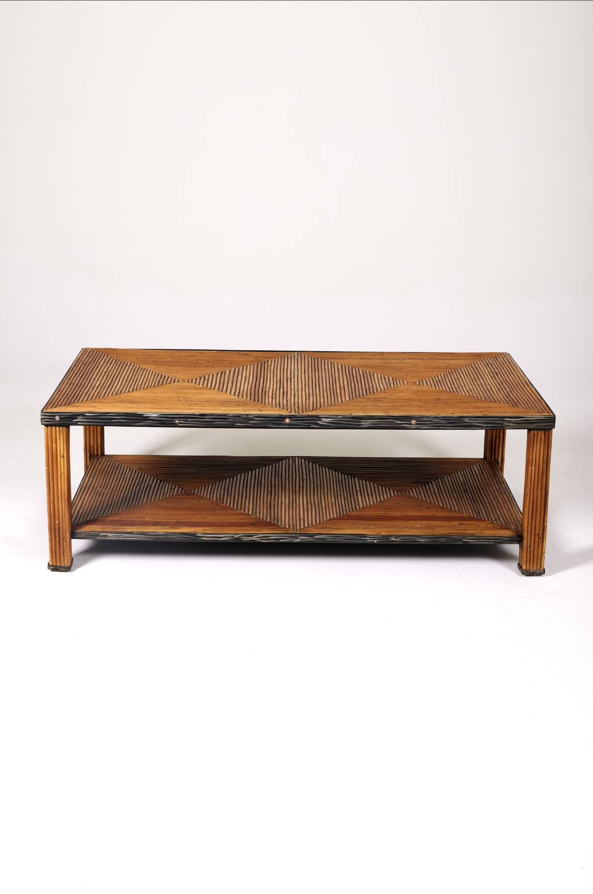 Rattan and bamboo coffee table years, 1970s