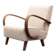 1930 Jindrich Halabala Bentwood Armchair in Beige Boucle