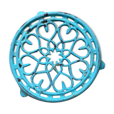 Under the flat mint blue cast