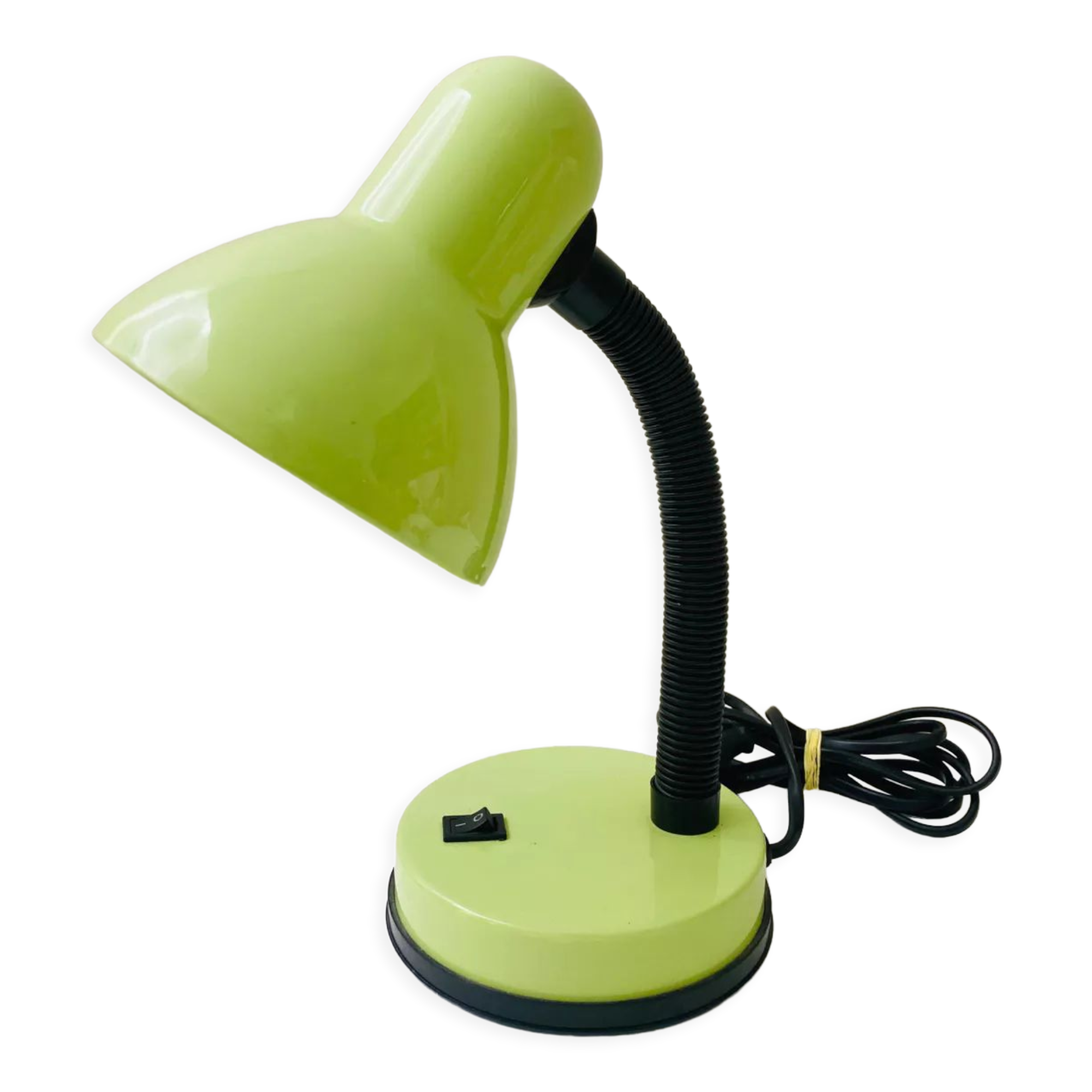 Vintage lacquered metal table lamp