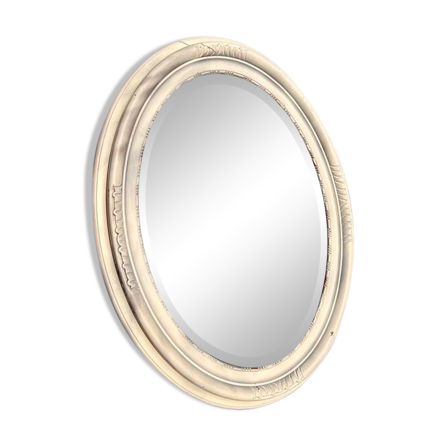 Shabby chic oval mirror