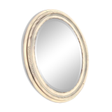 Shabby chic oval mirror