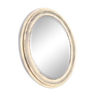Shabby chic oval mirror