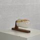 1960s wall lamp in teak and opaline by Guro Leuchten
