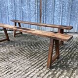 Pair of antique oak benches
