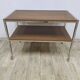 Mobile side table, brown, veneer, chrome-plated steel, Germany, 1970s.