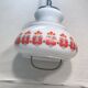Old monte kitchen hanging white opaline drop vintage orange drawing