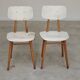 Pair of TON bystrice chairs, Thonet, white, Eastern Europe 1960.