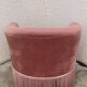 Pink velvet toad armchair 1970