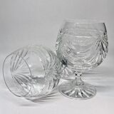 6 crystal cognac glasses