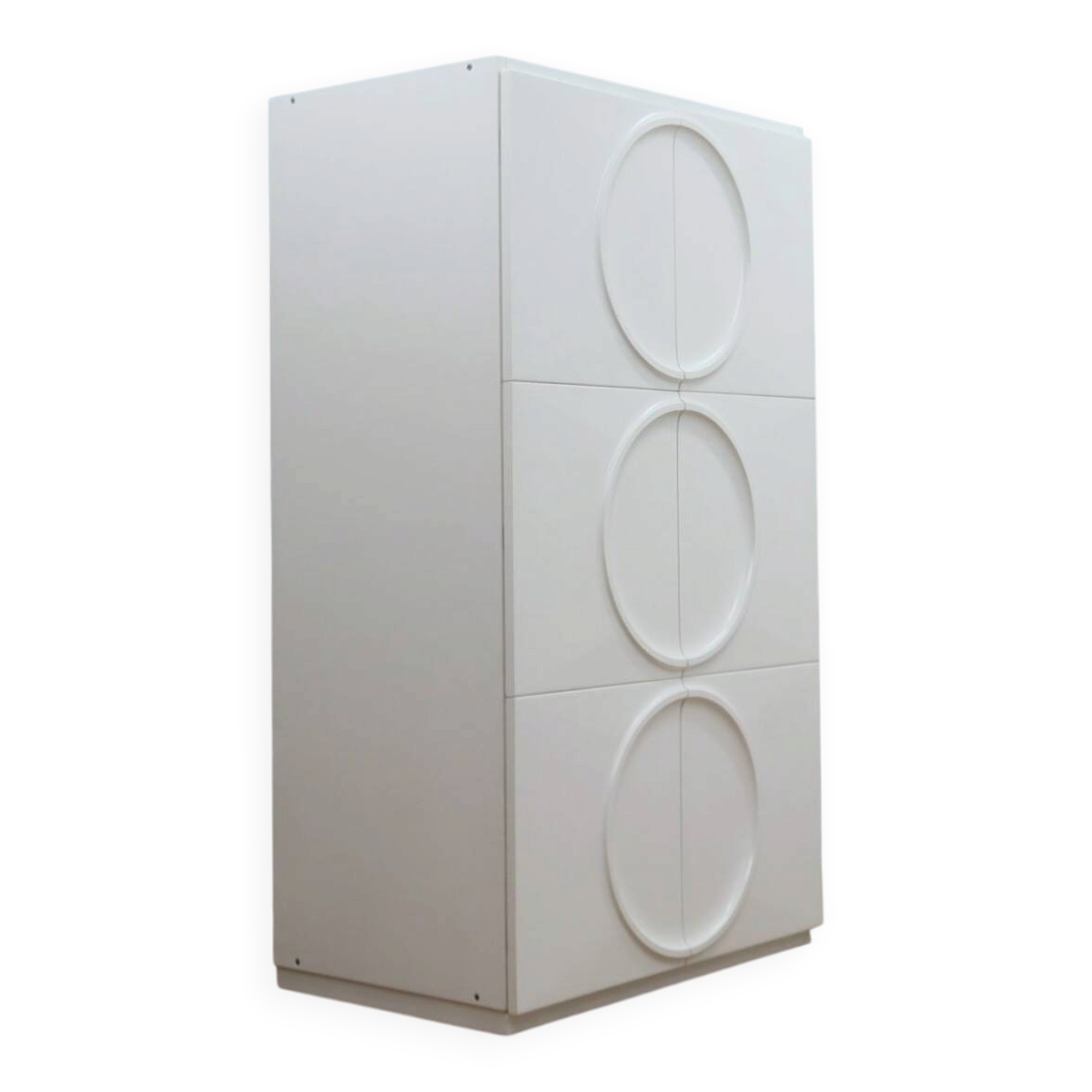 Italian Space Age Wardrobe white lacquered F.lli Proserpio 1960s
