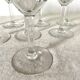 Wine glasses carved floral decoration