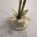 Two branch palm tree floor lamp 1970s italian hollywood regency brass