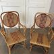 Rattan armchairs for children bistro style