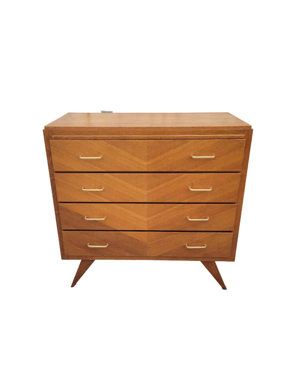 Vintage chest of drawers from the 70s with compass feet