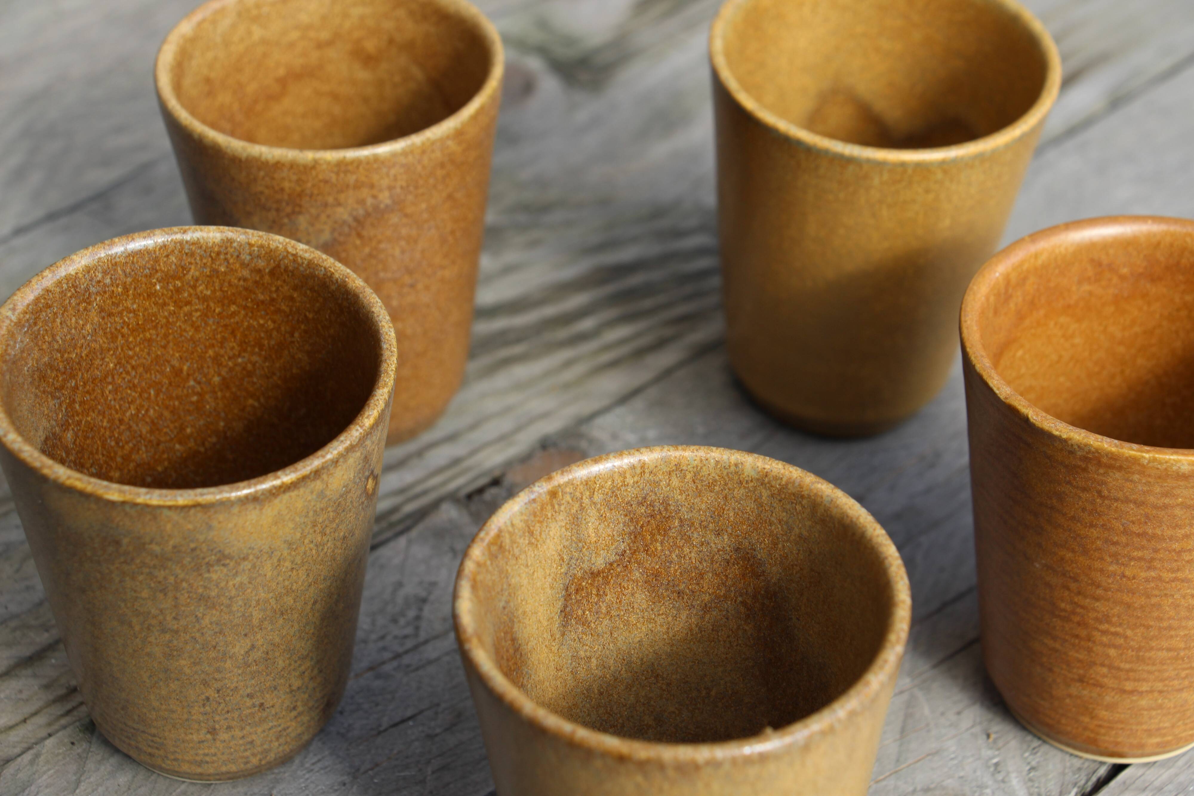 Set of ceramic coffee cups