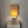 70s foot carved limestone lamp