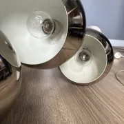 Baum Leuchten space age floor lamp with silver metal globes, 1970s