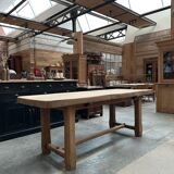 Solid oak campaign table