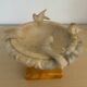Vintage alabaster bird bath trinket dish