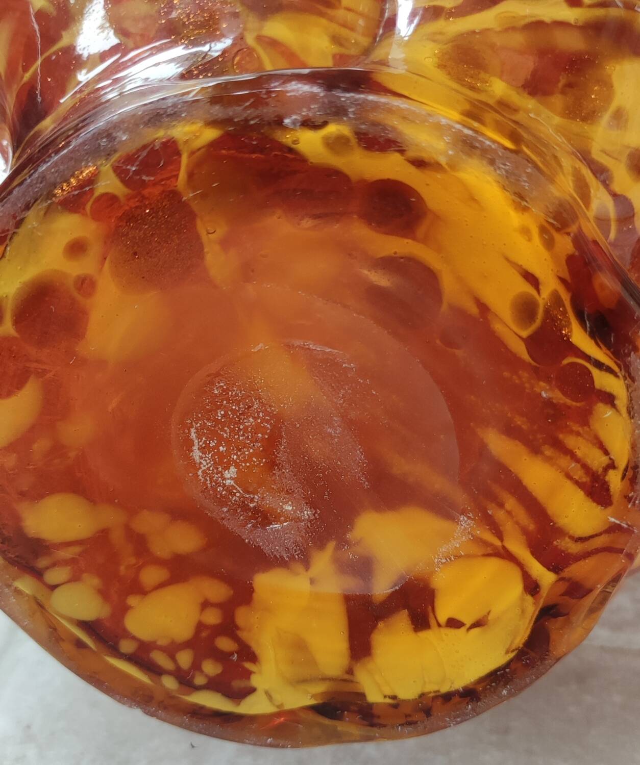 Pair of old large glass vases from Clichy