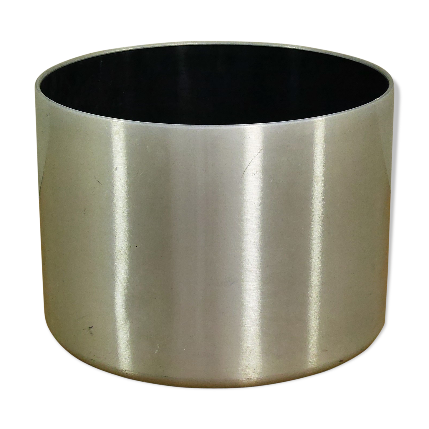 Pot for houseplant 70s stainless