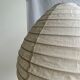 Suspension en rotin et lin naturel japonisante en forme de goutte