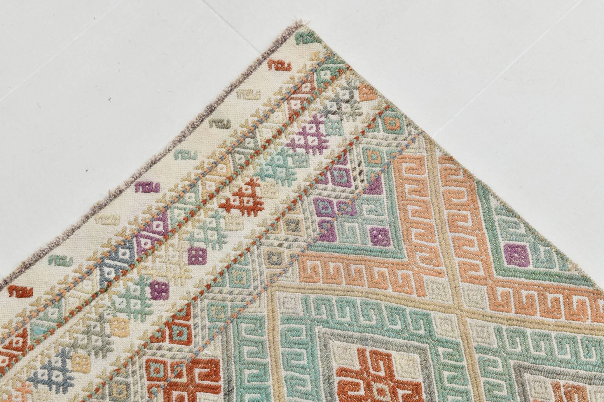 3x9 Pastel Toness Turkish Kilim Runner Rug, 81x286 Cm