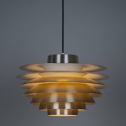 Lampe suspendue vintage danoise Verona par Svend Middelboe, Lyfa, 1962
