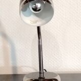 Black and chrome desk lamp in vintage metal