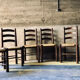 Set of 6 chairs in Brutalist style / Georges Robert