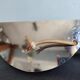 Pair of vintage chromed metal half-moon wall lamp