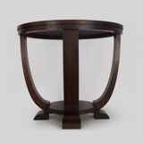 Table, round Art Deco side table in Mahogany, 1930s