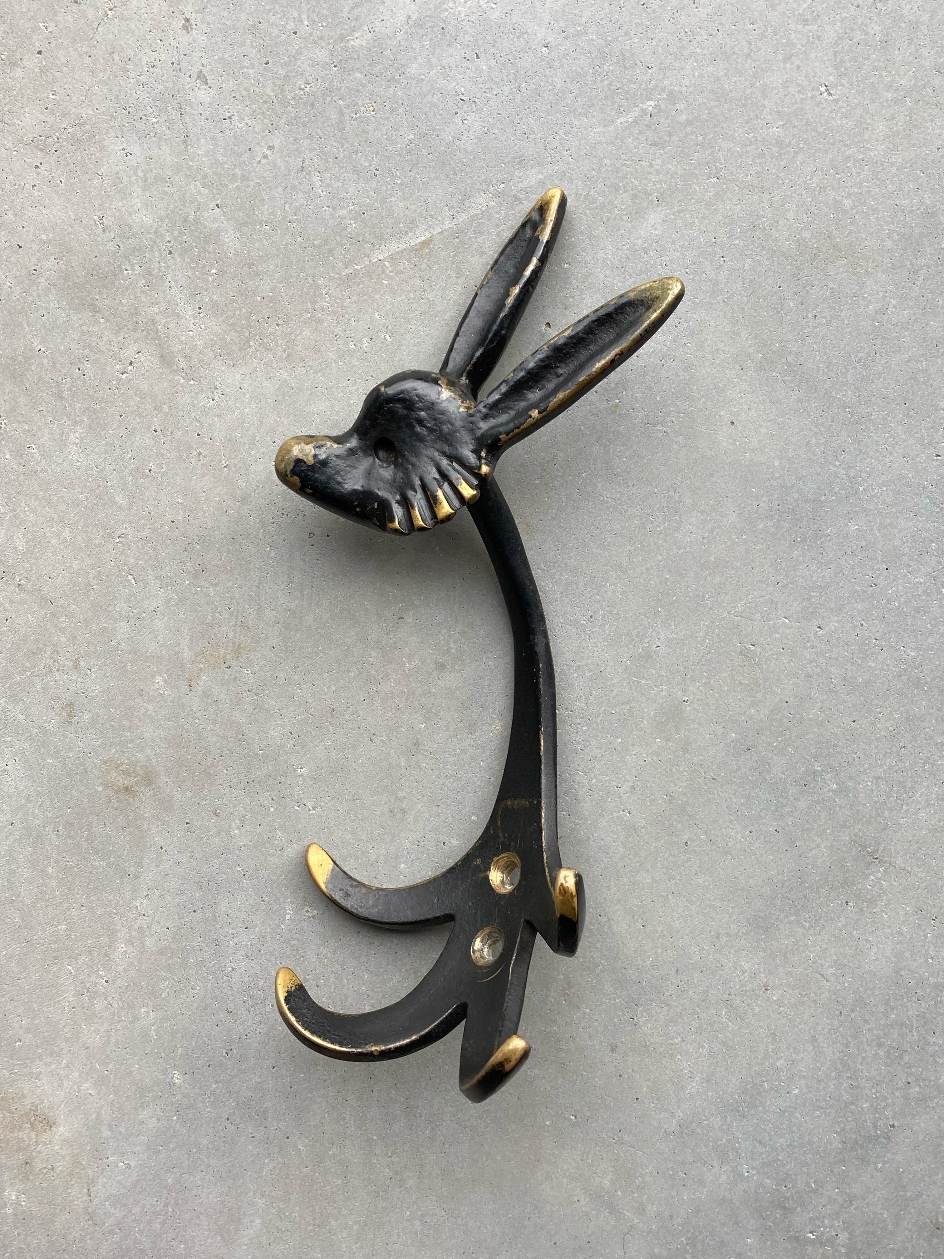 Zoomorphic coat hooks by Walter Bosse 1950s