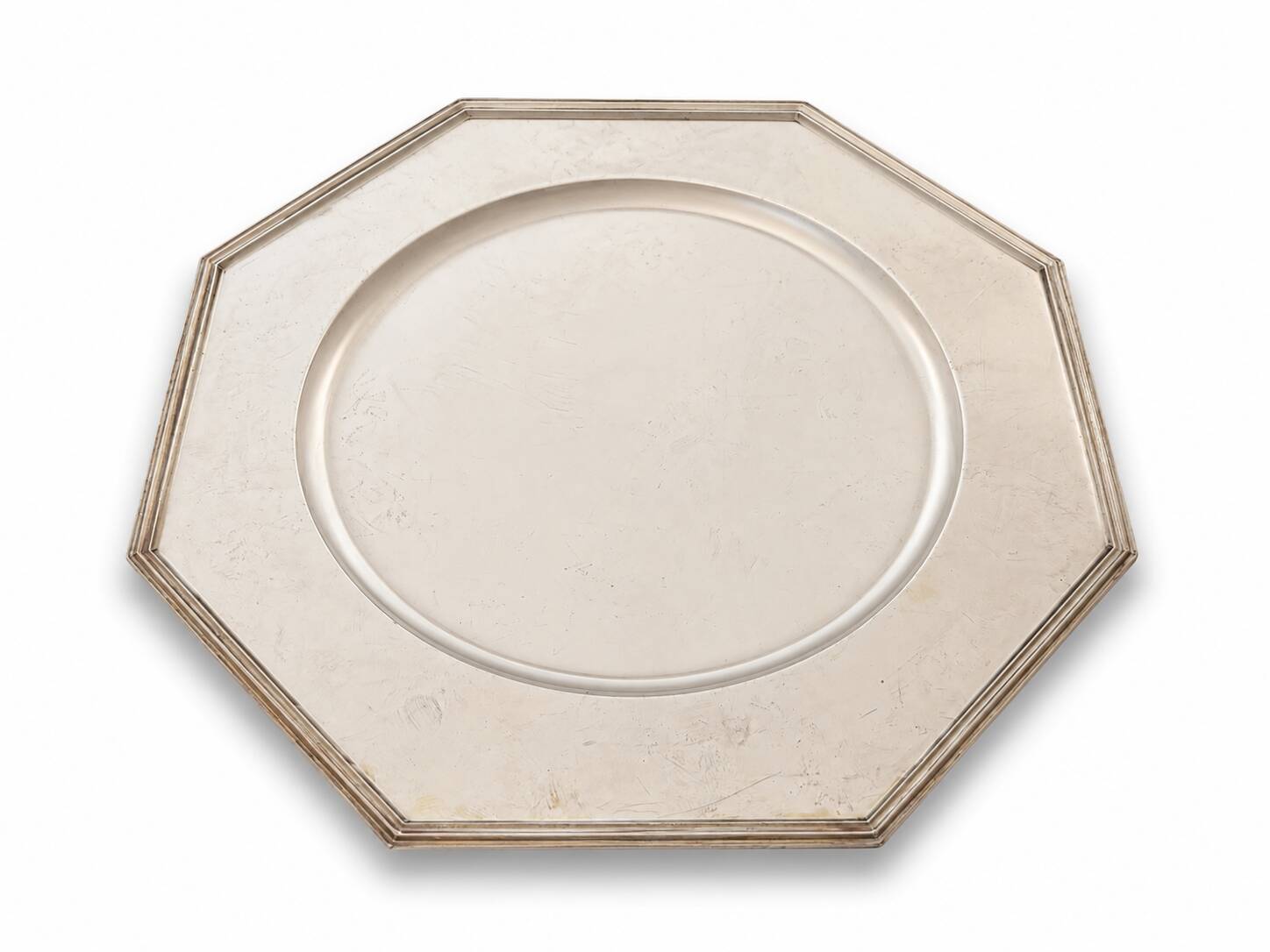 Set of 6 silver-plated placemats from the 1980s.